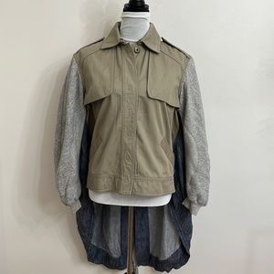 Alexander Wang Mixed Media Hi-Lo Jacket